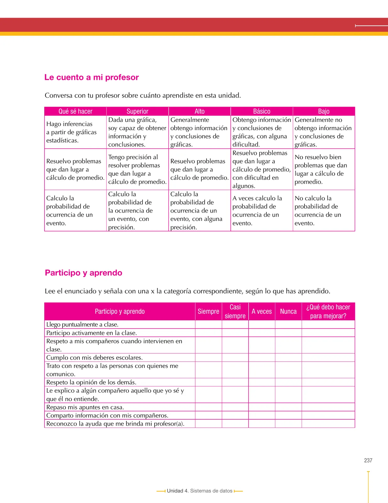 Página 237 de Matematica 6° · Secundaria Activa