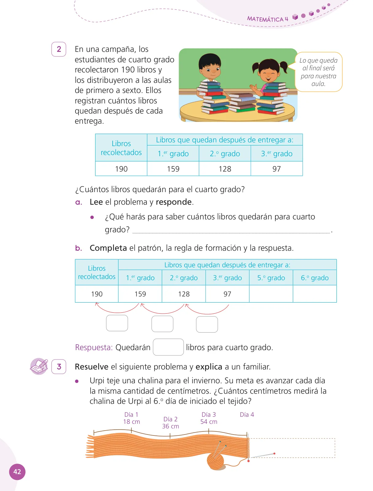 Página 44 de Cuadernillo de Matemática 4, cuarto grado de Primaria · 2023