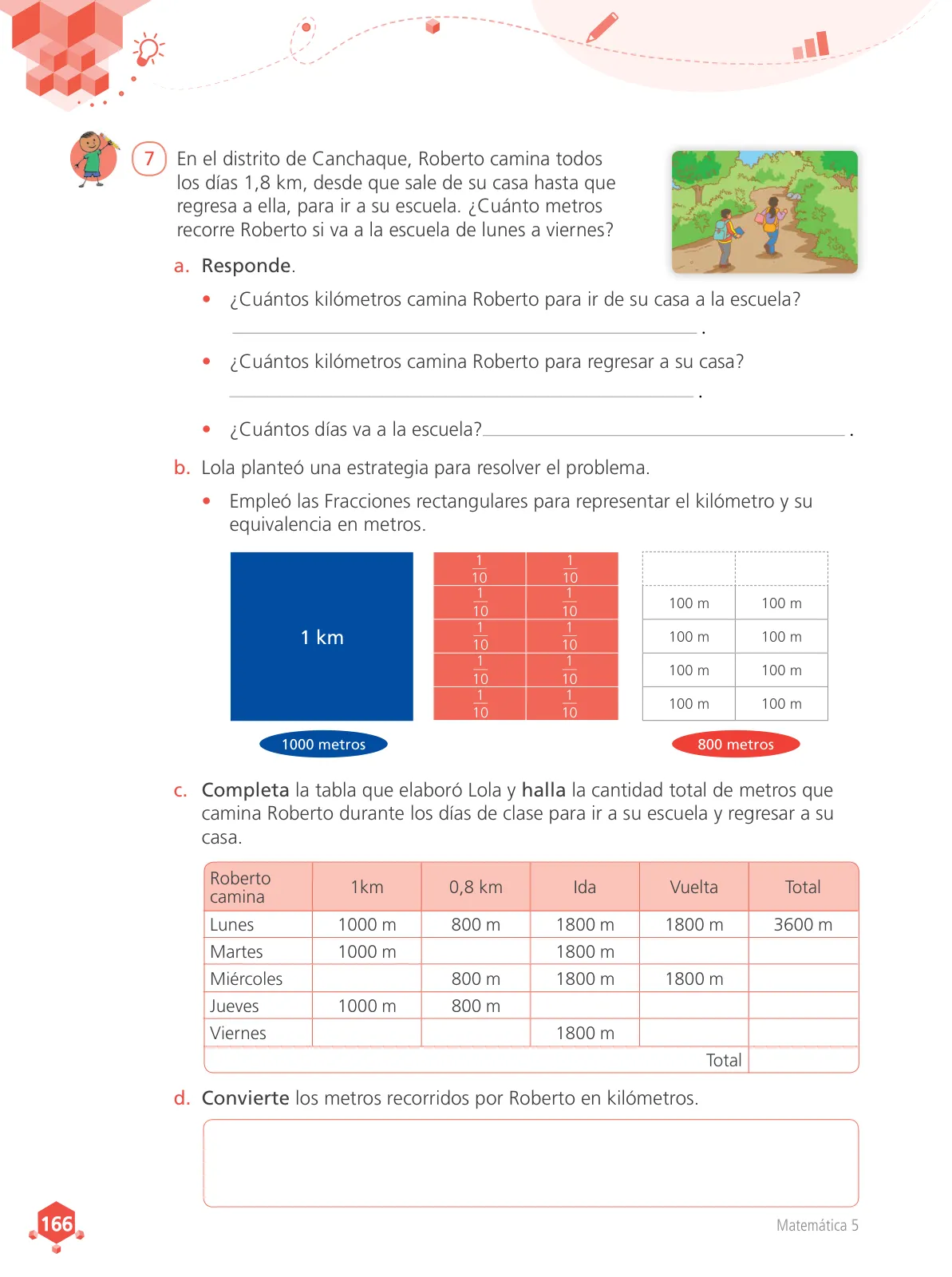 Miniatura página 167 de Matemática 5 : cuaderno de trabajo para quinto grado de Educación Primaria 2018 · 2018