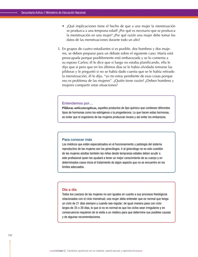 Página 142 de Ciencias Naturales 8° · Secundaria Activa