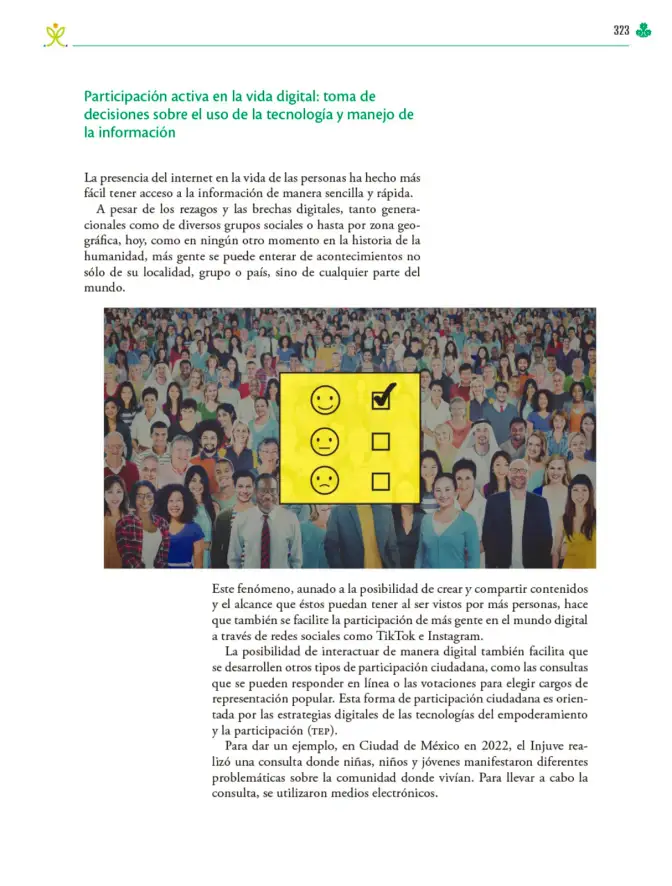 Página 324 de Colección Sk´asolil. Ética, naturaleza y sociedades. Libro de Educación Telesecundaria Grado 2° Ciclo Escolar 2025 - 2026