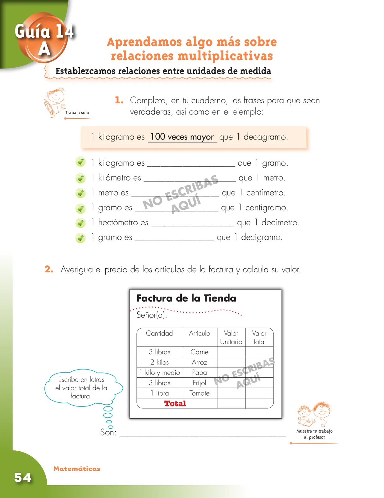 Miniatura página 54 de Matematica 3° · Cartilla 02