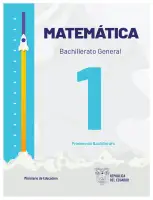 Portada de Matematica 1° · Bgu 1 Matematica 2024 · 2024