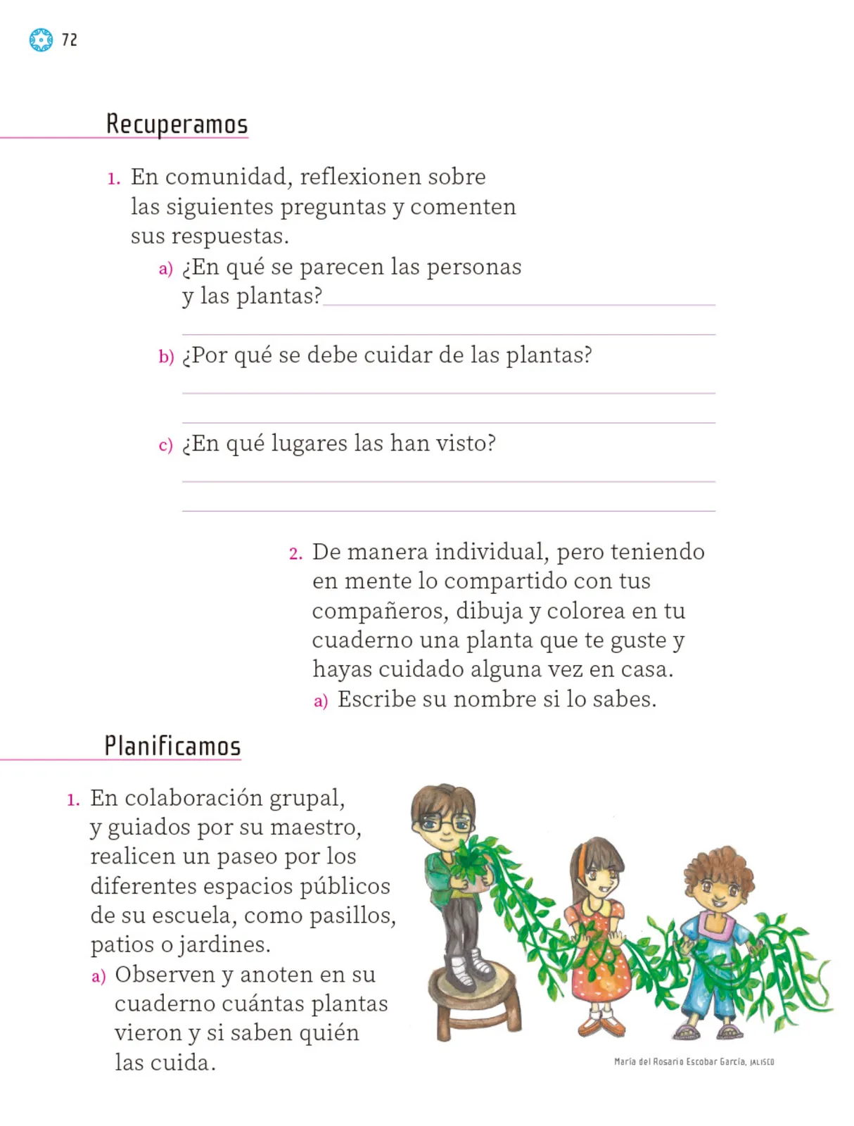 Página 73 de Proyectos Escolares. Libro de Educación Primaria Grado 1° Ciclo Escolar 2025 - 2026
