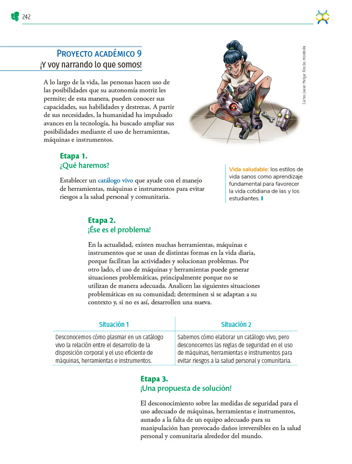 Miniatura página 243 de Colección Nanahuatzin. Nuestro libro de Proyectos.  Tomo II.  Libro de Educación Telesecundaria Grado 3°  Ciclo Escolar 2025 - 2026