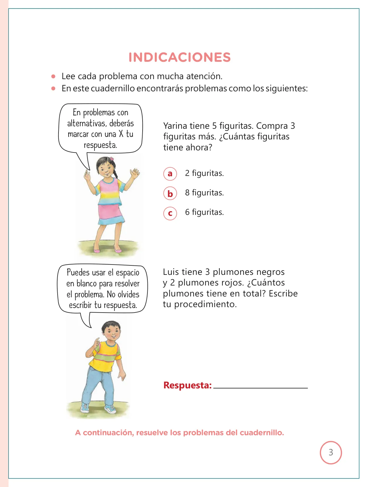 Página 3 de Kit de evaluación Salida 1 Demostrando lo que aprendimos : Matemática, tercer trimestre, ﻿Segundo grado - Primaria · 2019