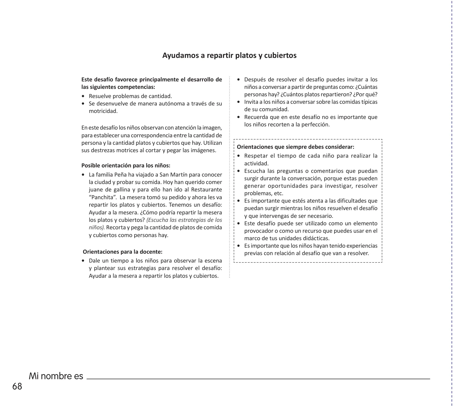 Página 70 de Crea, resuelve y aprende. Material impreso para niñas y niños de 4 años · 2024