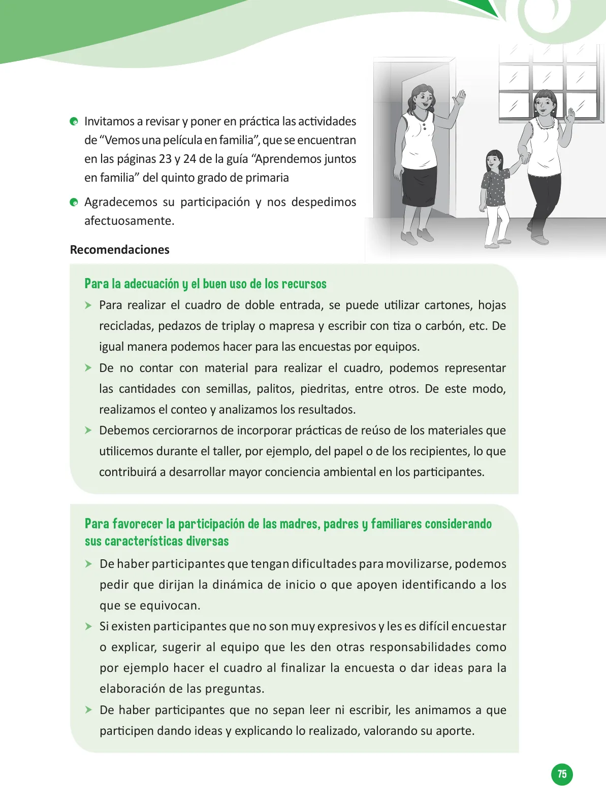 Página 77 de Guía para el trabajo docente con las familias del ciclo V de Primaria · 2016