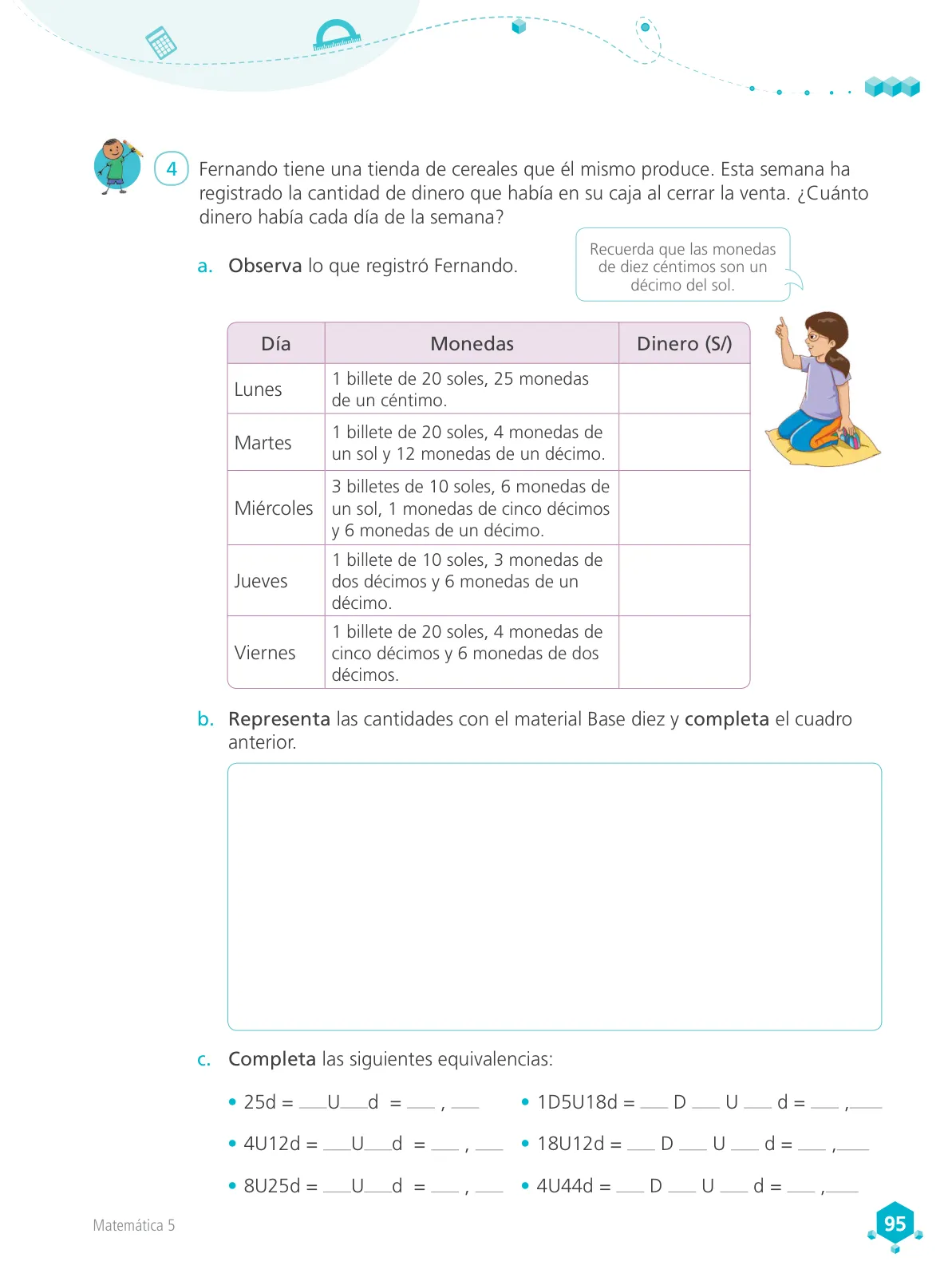 Miniatura página 96 de Matemática 5 : cuaderno de trabajo para quinto grado de Educación Primaria 2018 · 2018