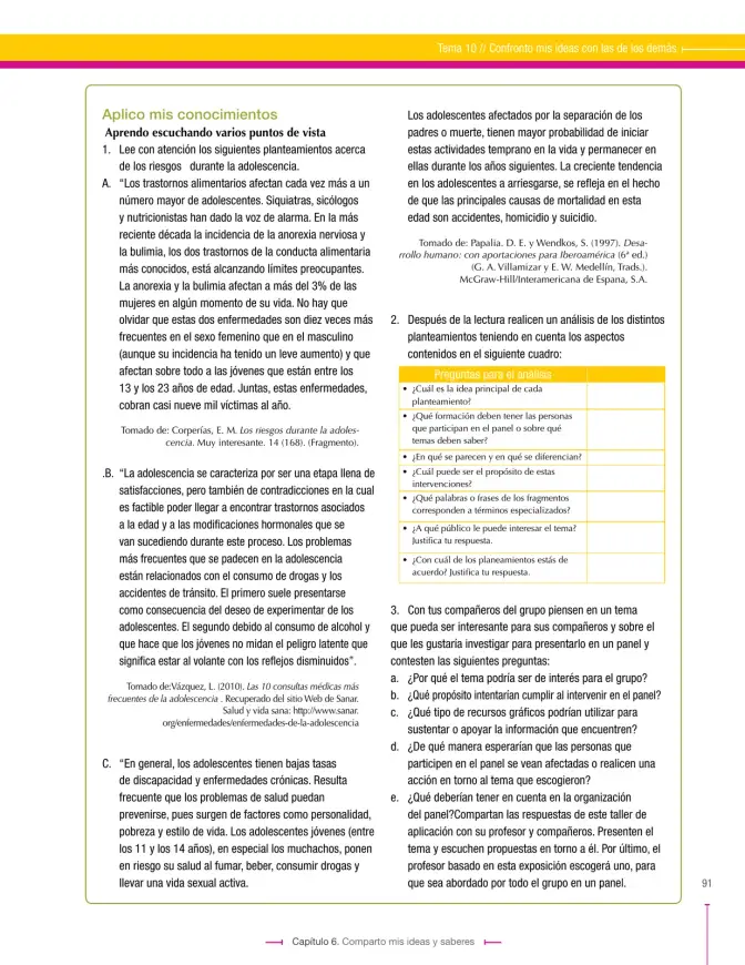 Página 91 de Lenguaje 9° · Secundaria Activa