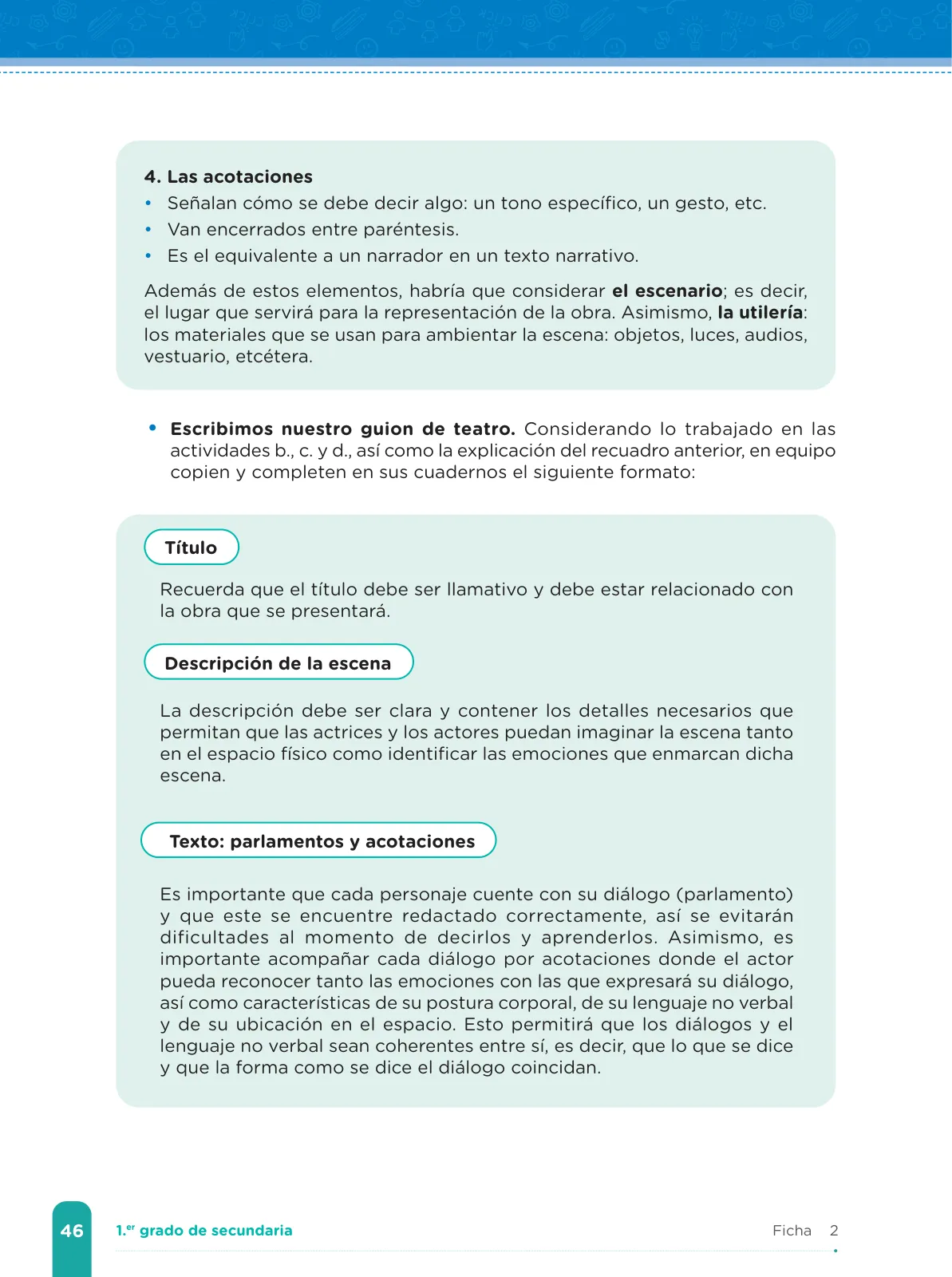 Página 48 de Fichas de aprendizaje de Comunicación 1 · 2024