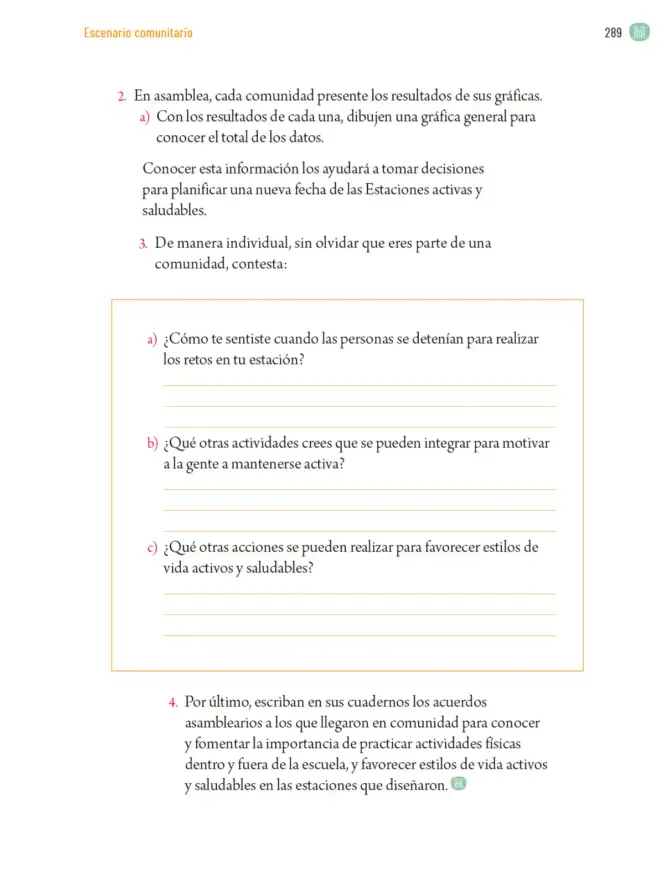 Página 292 de Proyectos Comunitarios. Libro de Educación Primaria Grado 5° Ciclo Escolar 2025 - 2026