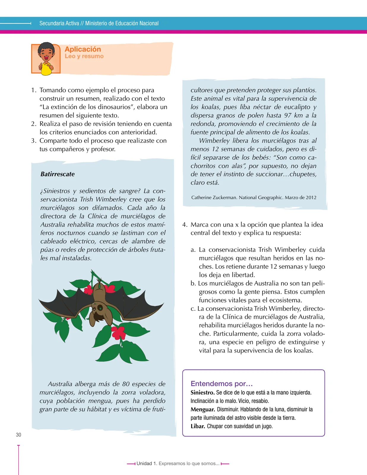 Página 30 de Lenguaje 9° · Secundaria Activa