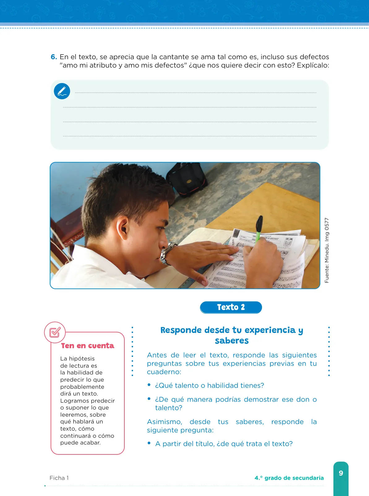 Miniatura página 11 de Fichas de aprendizaje de Comunicación 4 · 2024