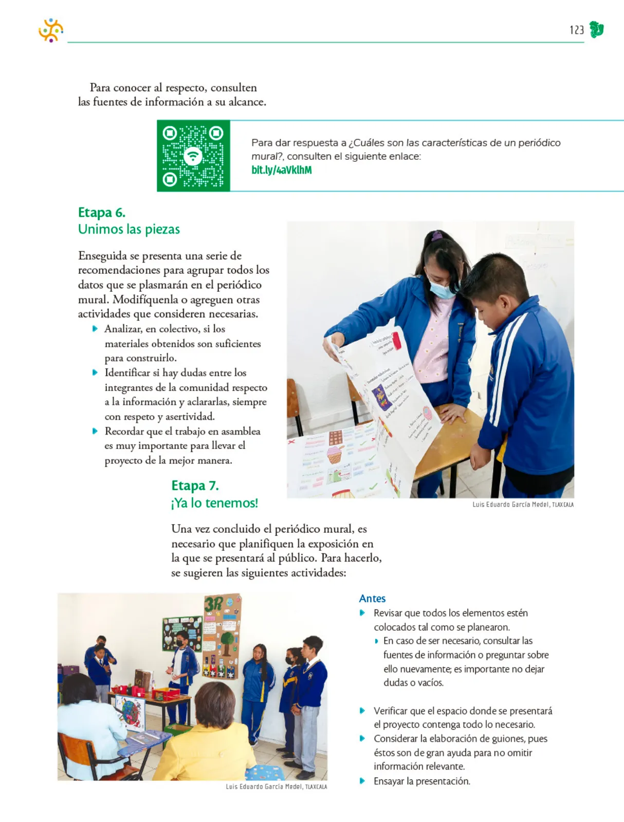 Miniatura página 124 de Colección Nanahuatzin. Nuestro libro de Proyectos. Tomo I.   Libro de Educación Telesecundaria Grado 3°  Ciclo Escolar 2025 - 2026