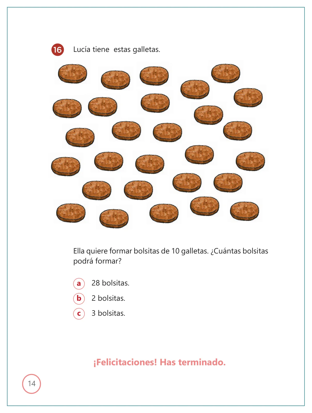 Página 14 de Kit de evaluación Entrada 1 Demostrando lo que aprendimos : Matemática, primer trimestre, ﻿Segundo grado - Primaria · 2019