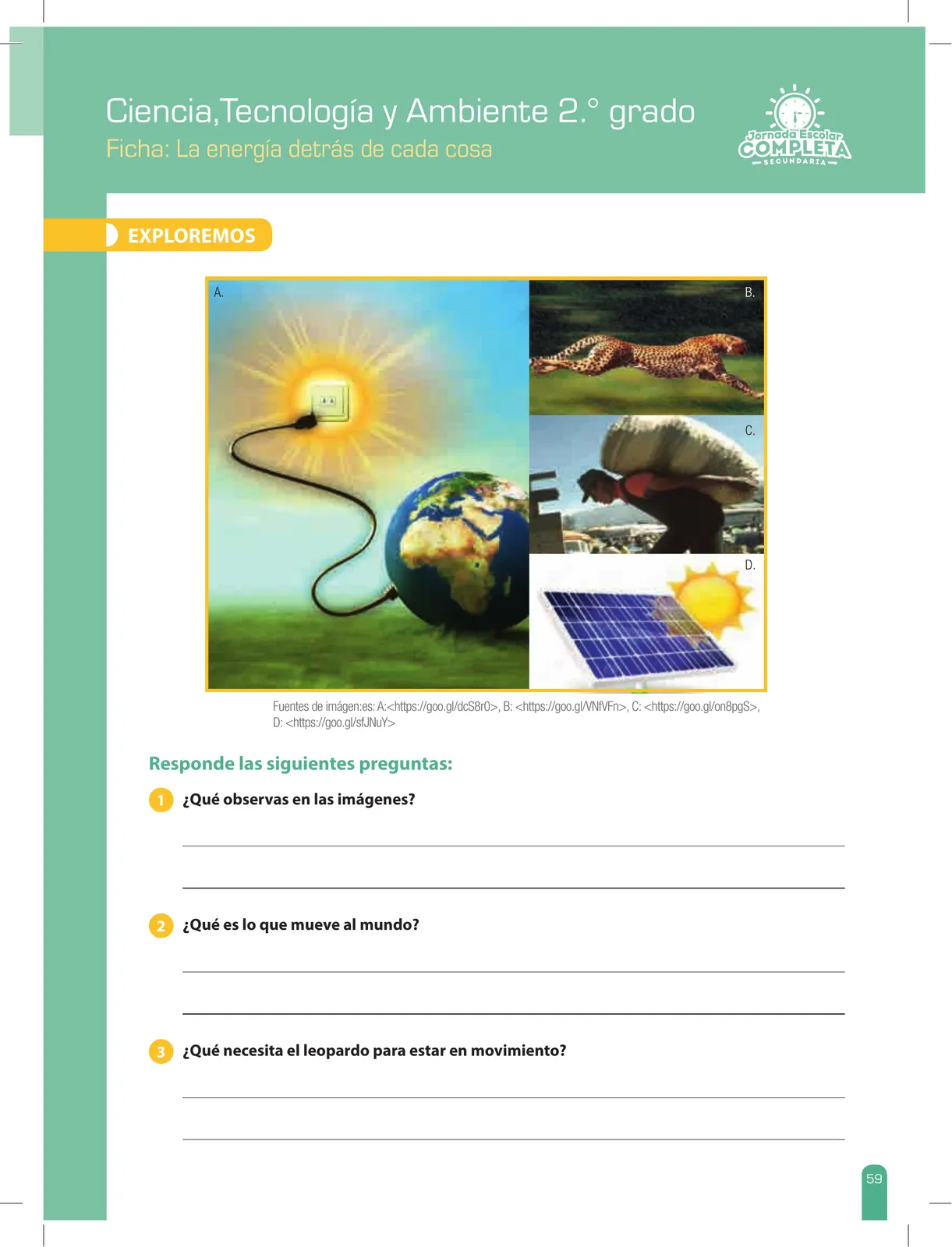 Página 59 de Ciencia, Tecnología y Ambiente 2 : cuaderno de reforzamiento pedagógico - JEC · 2016