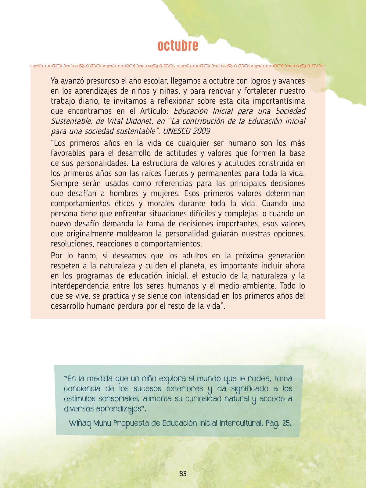 Miniatura página 85 de Agenda pedagógica 2017-2018 para docentes de II Ciclo de Instituciones de nivel de Educación Inicial · 2017
