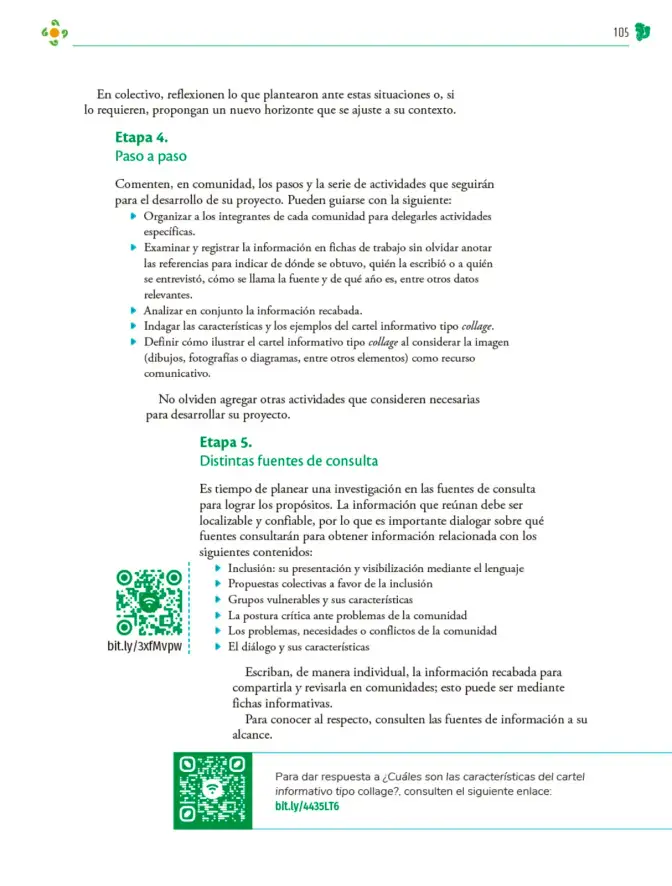 Página 106 de Colección Sk´asolil. Nuestro libro de Proyectos. Tomo I. Libro de Educación Telesecundaria Grado 2° Ciclo Escolar 2025 - 2026