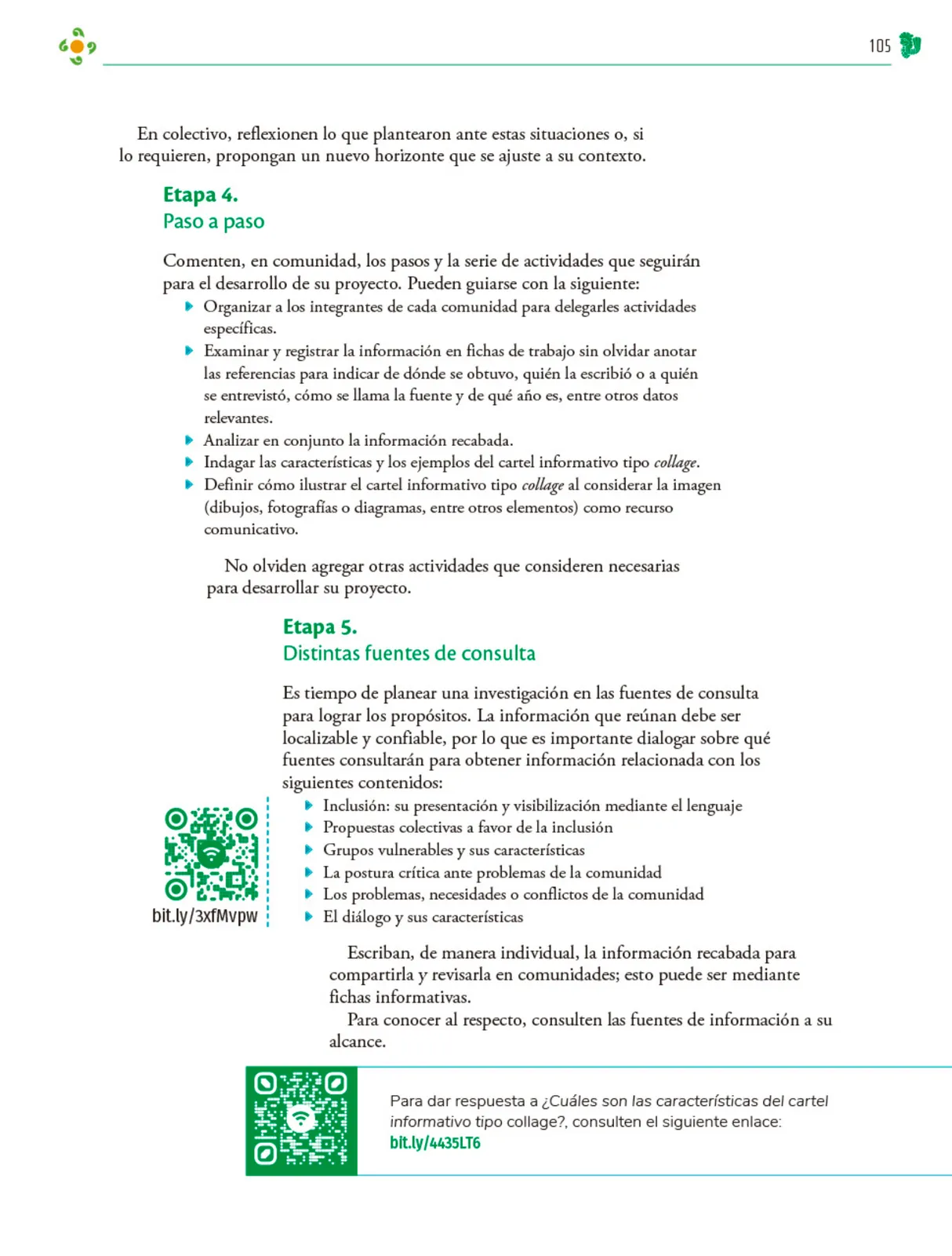 Miniatura página 106 de Colección Sk´asolil. Nuestro libro de Proyectos. Tomo I.    Libro de Educación Telesecundaria Grado 2°  Ciclo Escolar 2025 - 2026