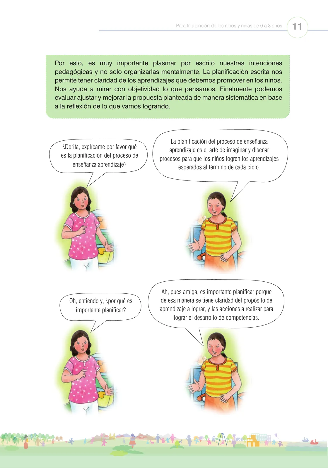 Página 13 de La planificación del proceso de enseñanza aprendizaje y la evaluación formativa en Ciclo I : guía cartilla de orientación planificación educativa · 2024