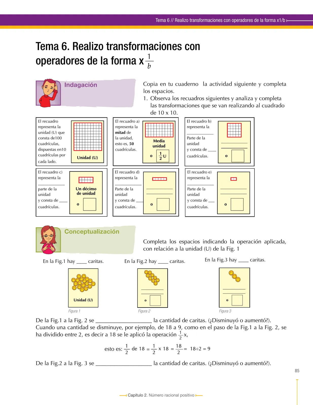 Miniatura página 85 de Matematica 6° · Secundaria Activa