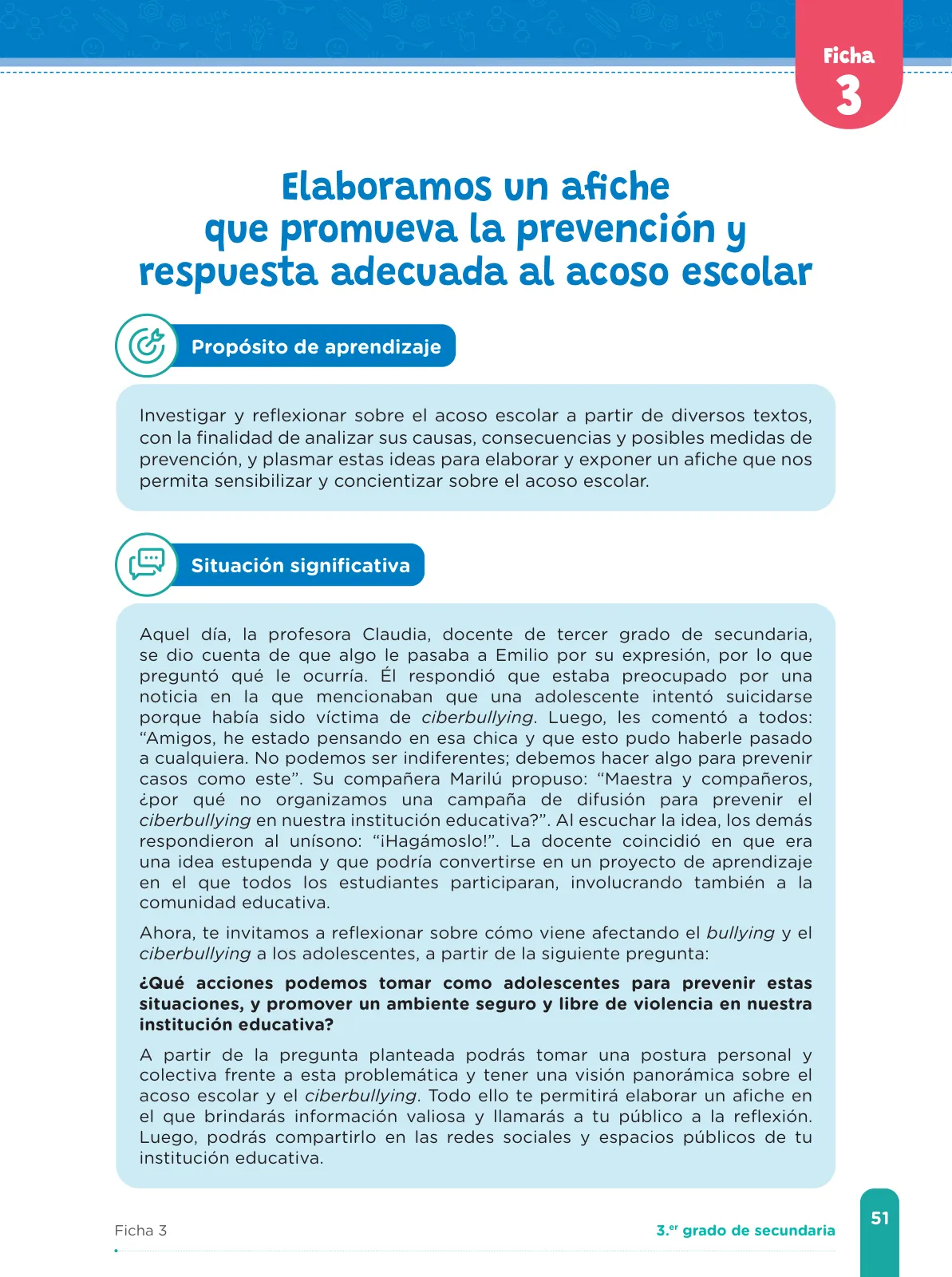 Página 53 de Fichas de aprendizaje de Comunicación 3 · 2024