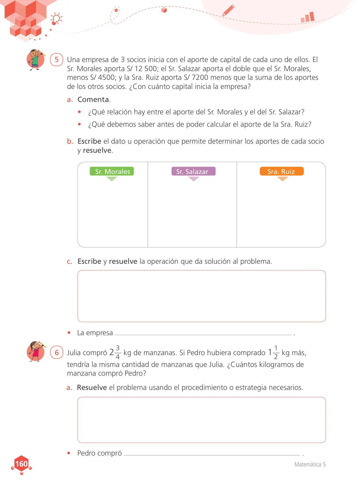 Miniatura página 161 de Matemática 5 : cuaderno de trabajo para quinto grado de Educación Primaria 2018 · 2018