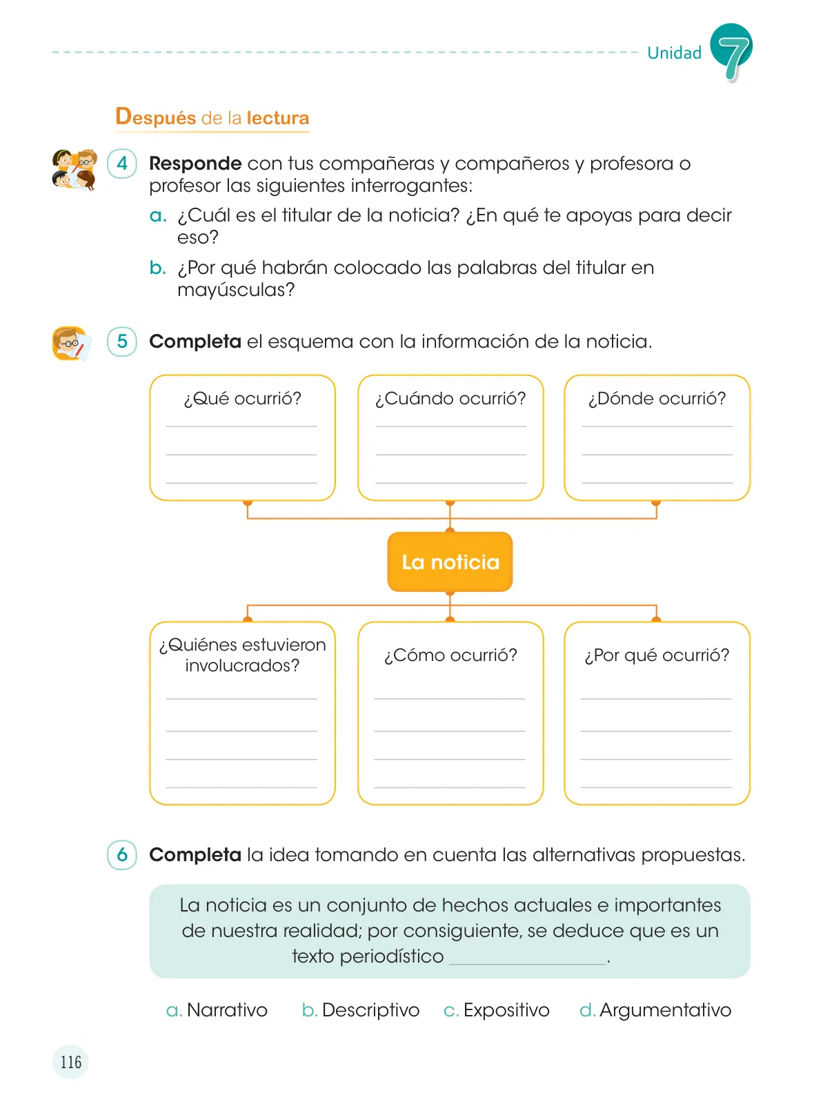 Página 118 de Comunicación 4 : cuaderno de trabajo para cuarto grado de Educación Primaria 2019 · 2019