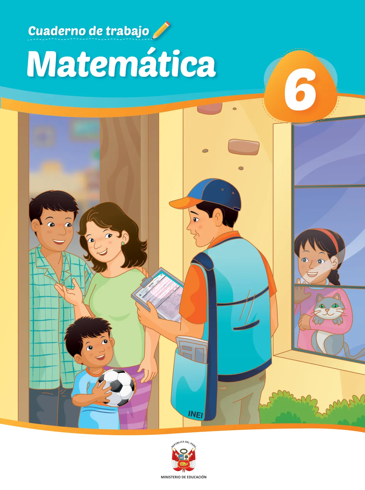 Portada de Matemática 6 : cuaderno de trabajo para sexto grado de Educación Primaria 2019 · 2019
