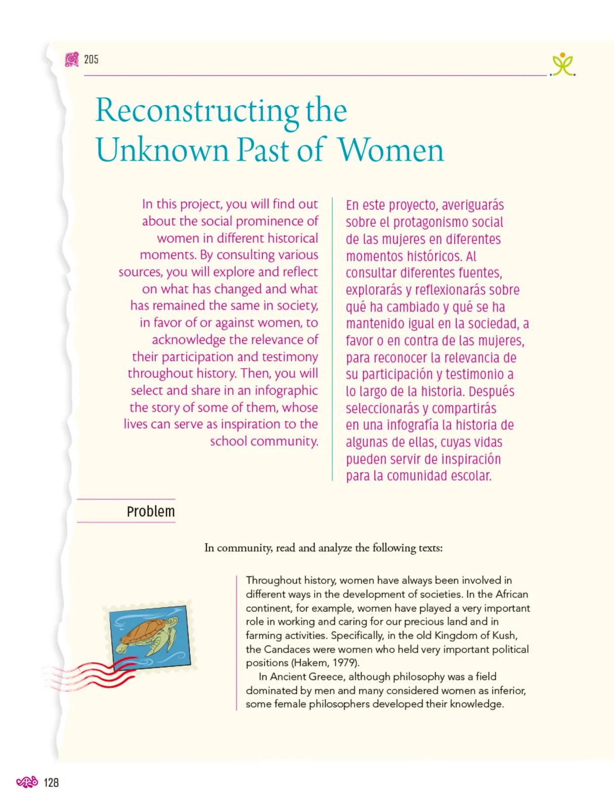 Miniatura página 129 de Uérakua anapu uantakua. Projects and Readings  Libro de Educación Secundaria Grado 1°  Ciclo Escolar 2025 - 2026