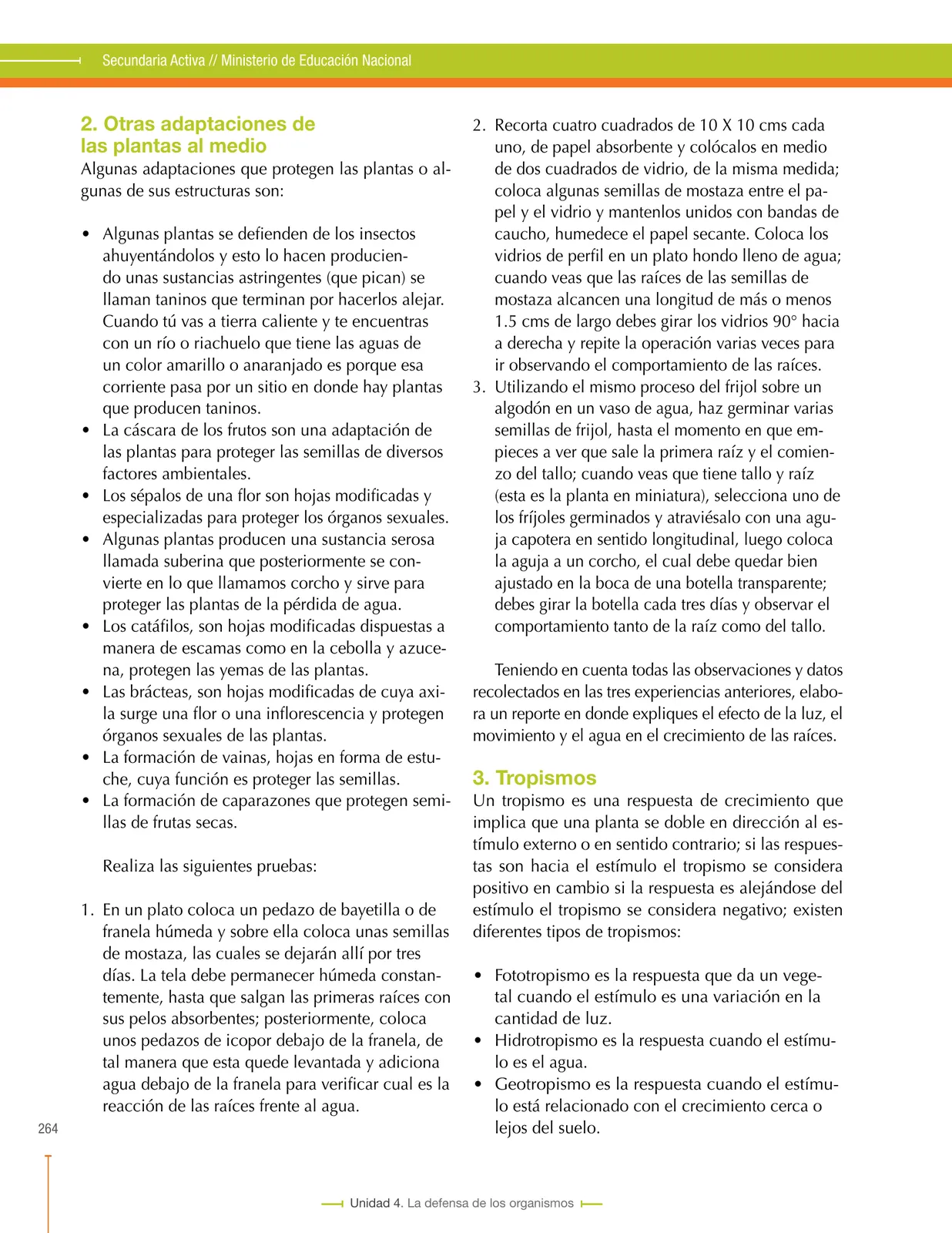 Página 264 de Ciencias Naturales 8° · Secundaria Activa