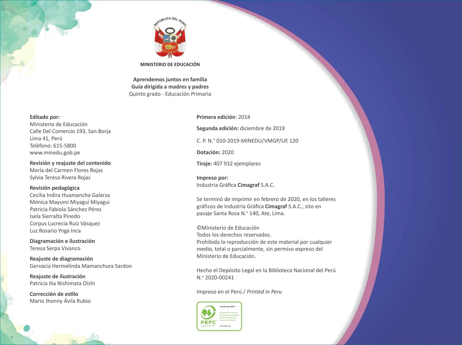 Miniatura página 4 de Aprendemos juntos en familia : guía dirigida a madres y padres. Quinto grado de Educación Primaria · 2019