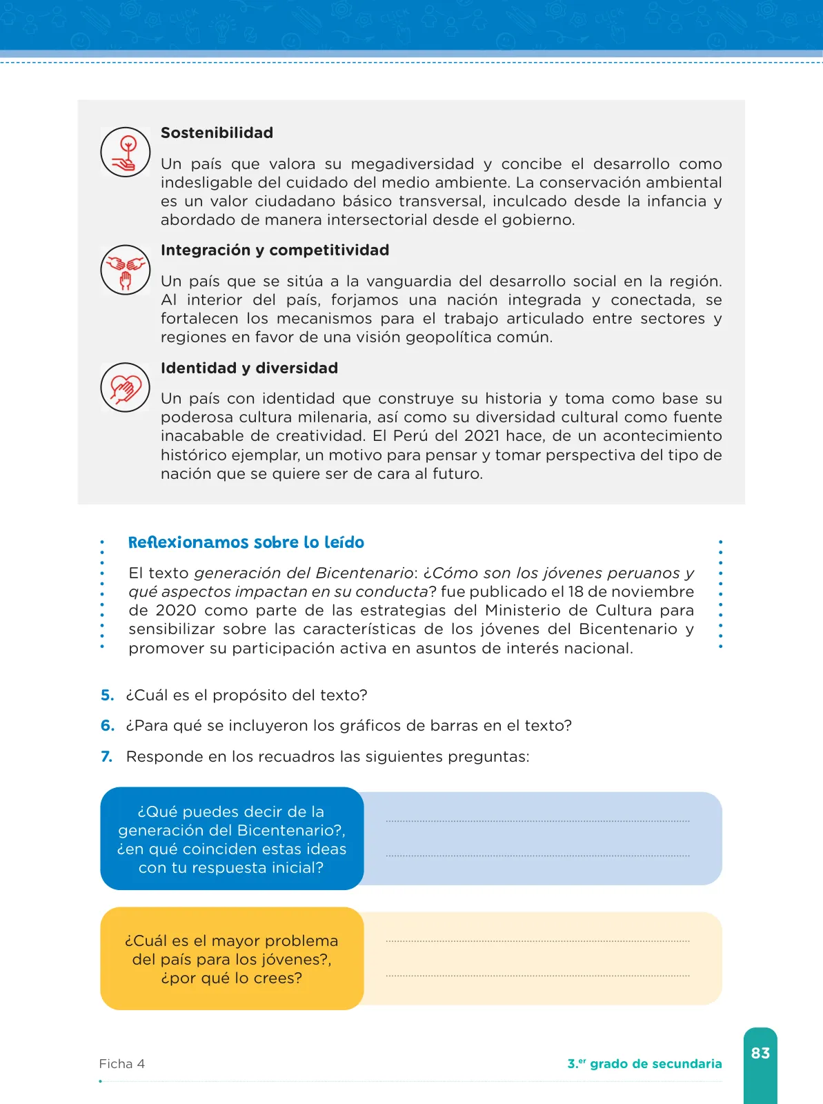 Miniatura página 85 de Fichas de aprendizaje de Comunicación 3 · 2024