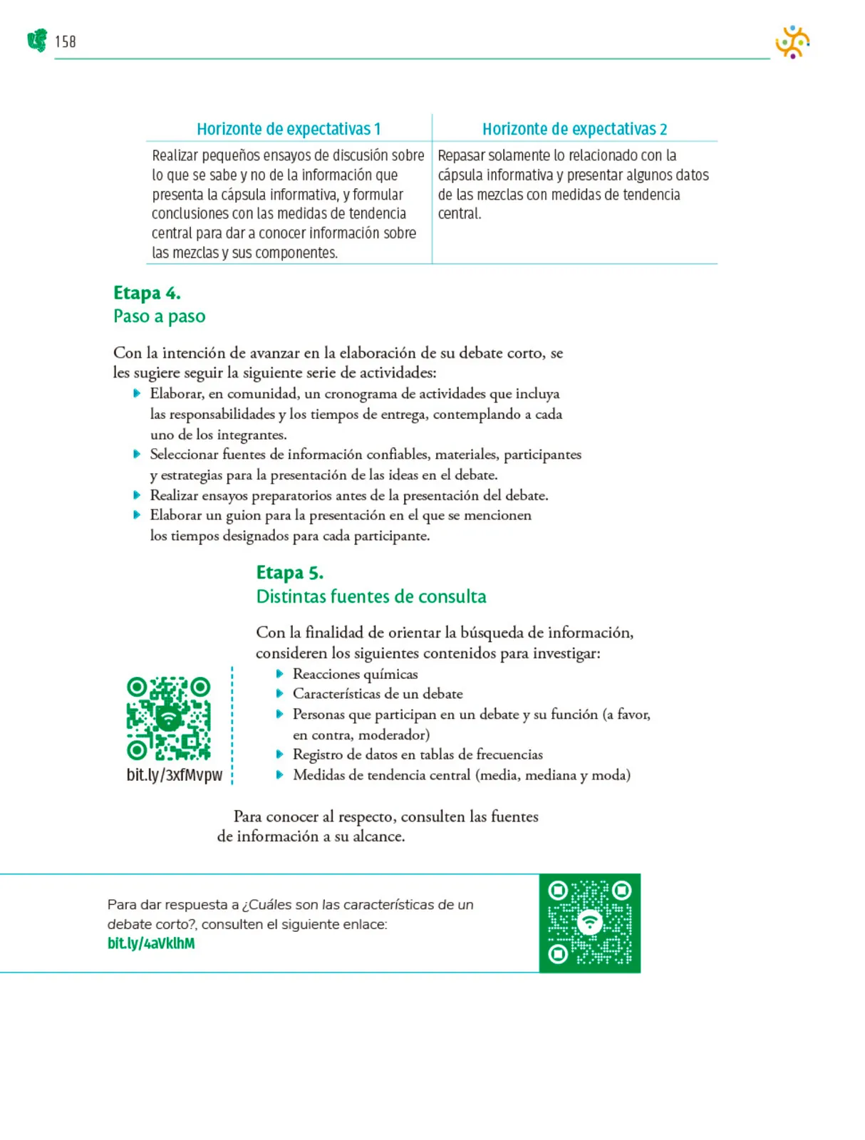 Miniatura página 159 de Colección Nanahuatzin. Nuestro libro de Proyectos.  Tomo II.  Libro de Educación Telesecundaria Grado 3°  Ciclo Escolar 2025 - 2026