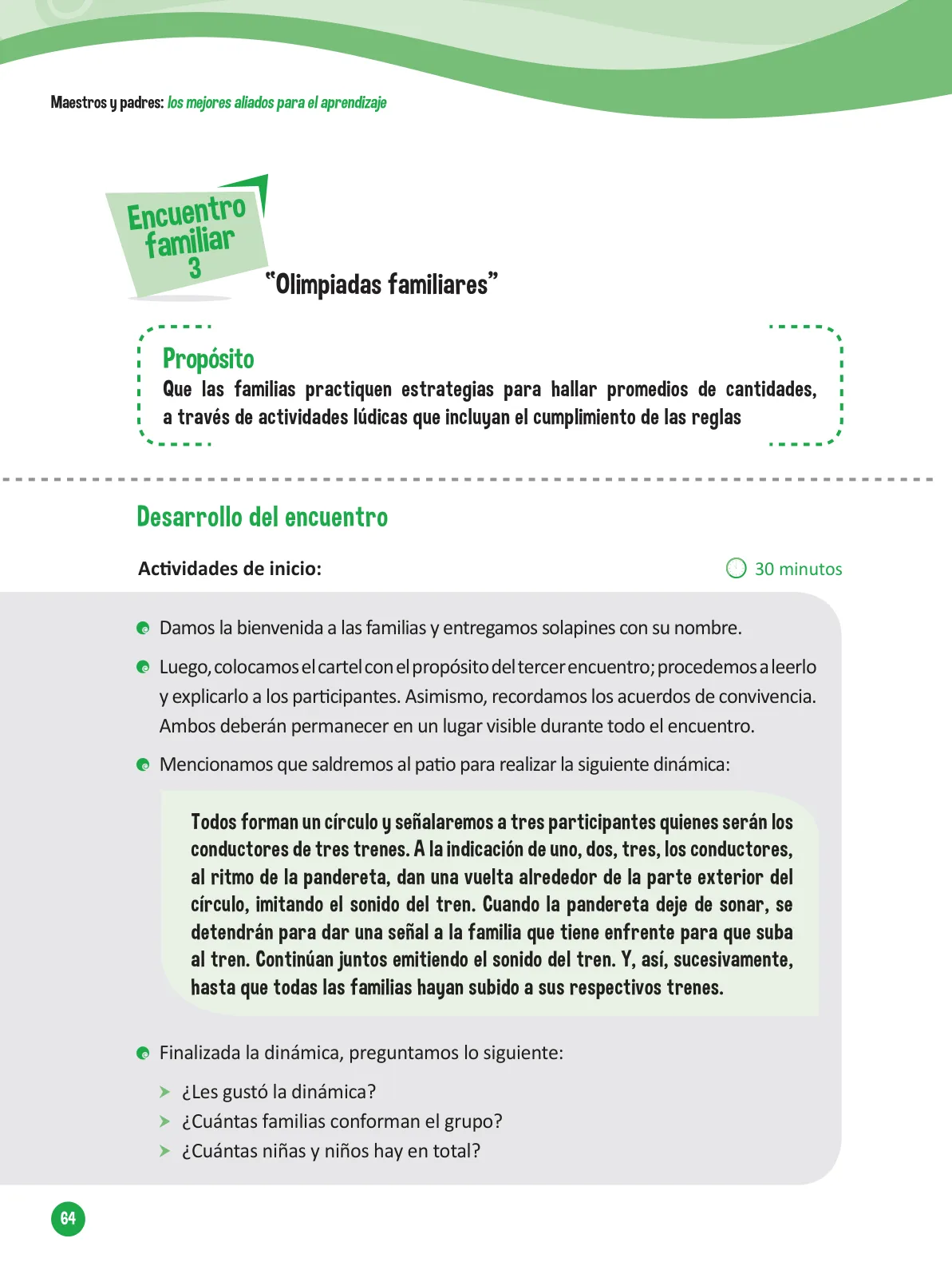 Miniatura página 66 de Guía para el trabajo docente con las familias del ciclo V de Primaria · 2016