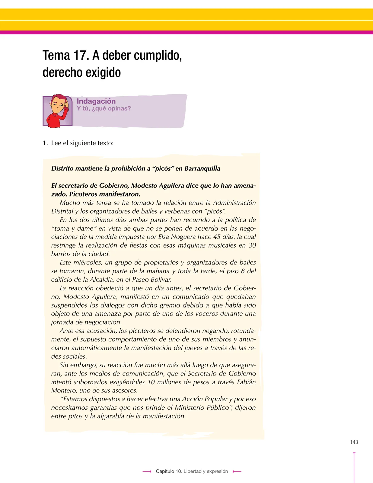 Miniatura página 143 de Lenguaje 9° · Secundaria Activa