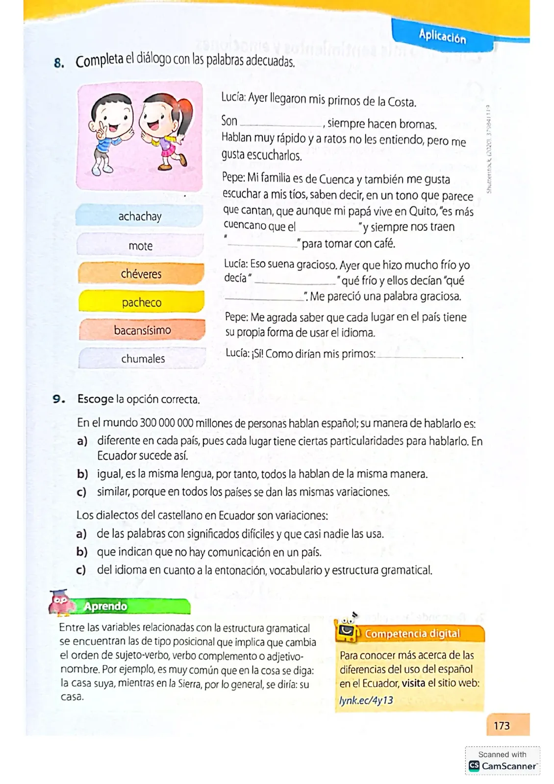 Miniatura página 173 de Lengua Y Literatura · 4 EGB · 2024