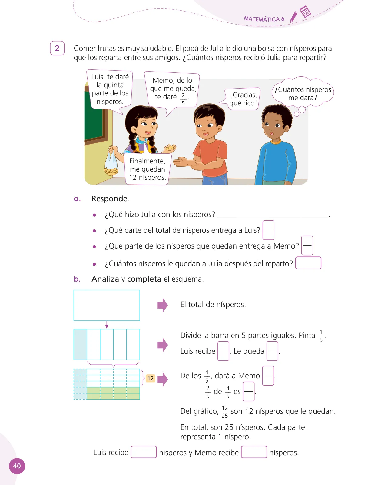 Página 42 de Cuadernillo de Matemática 6, sexto grado de Primaria · 2023