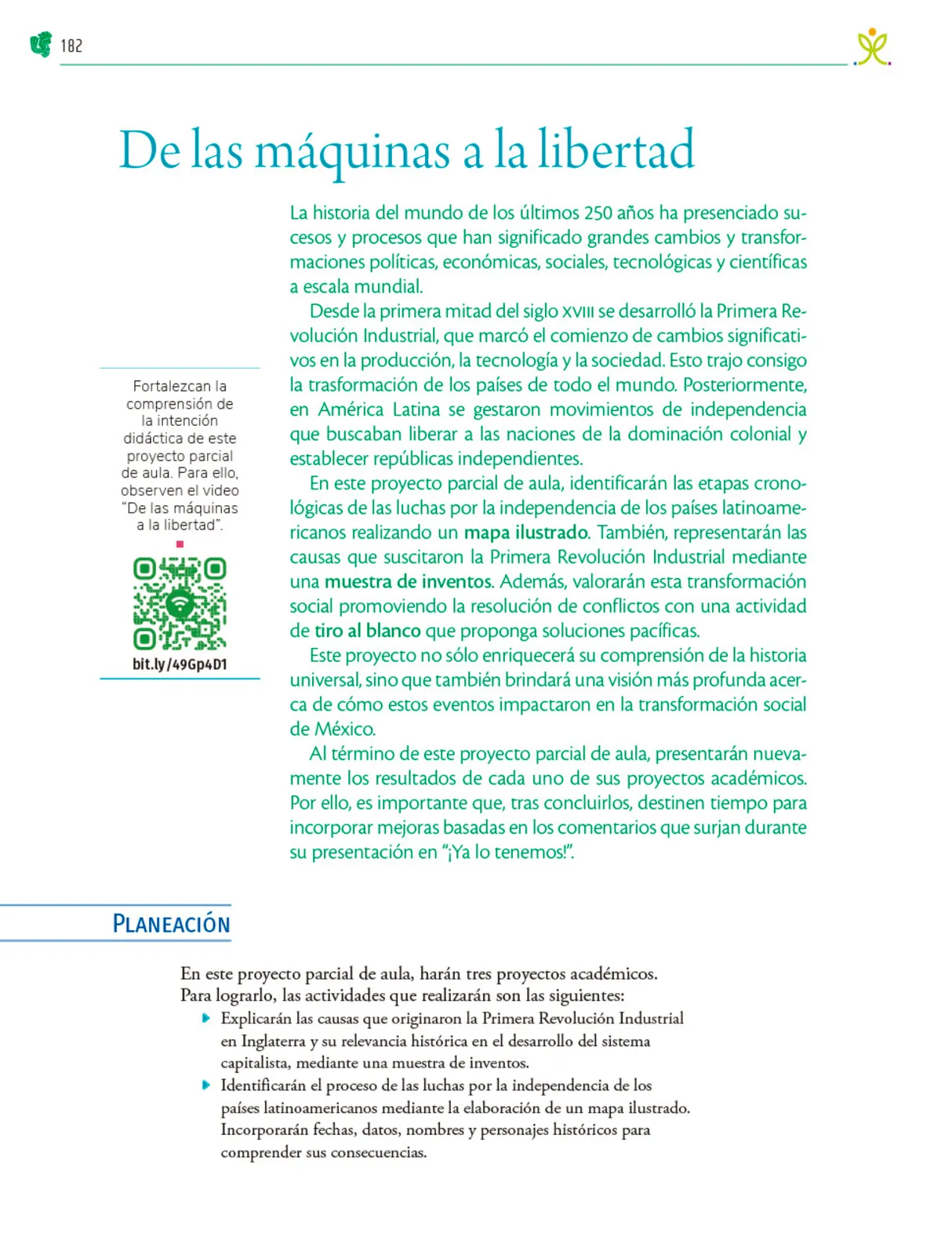 Página 183 de Colección Nanahuatzin. Nuestro libro de Proyectos.  Tomo II.  Libro de Educación Telesecundaria Grado 3°  Ciclo Escolar 2025 - 2026
