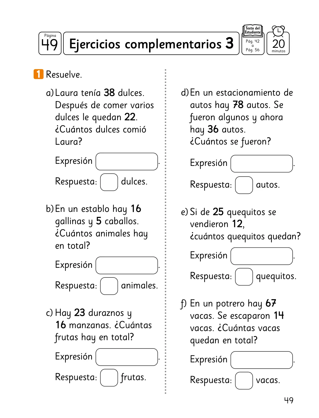 Página 50 de Sumo Primero – Segundo Básico | Texto del Estudiante MINEDUC – Descargar PDF · 2024