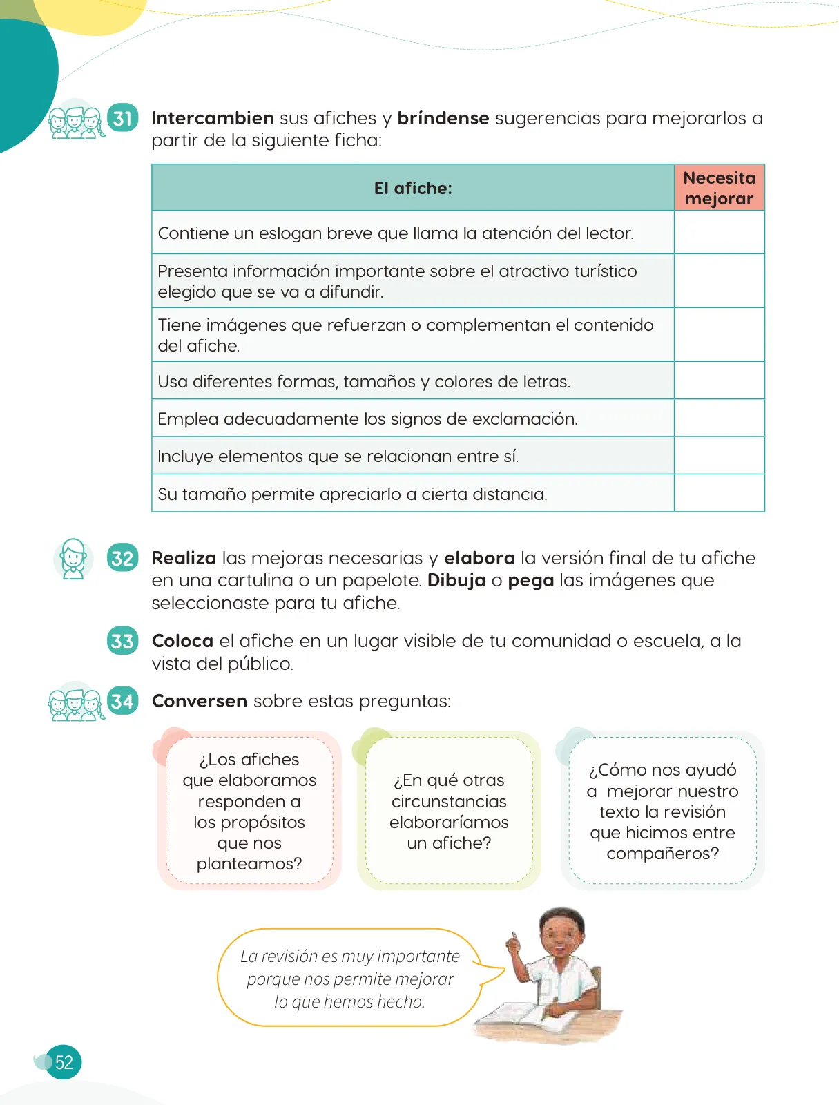 Página 54 de Cuadernillo de Comunicación 4. Cuarto grado de Primaria · 2024
