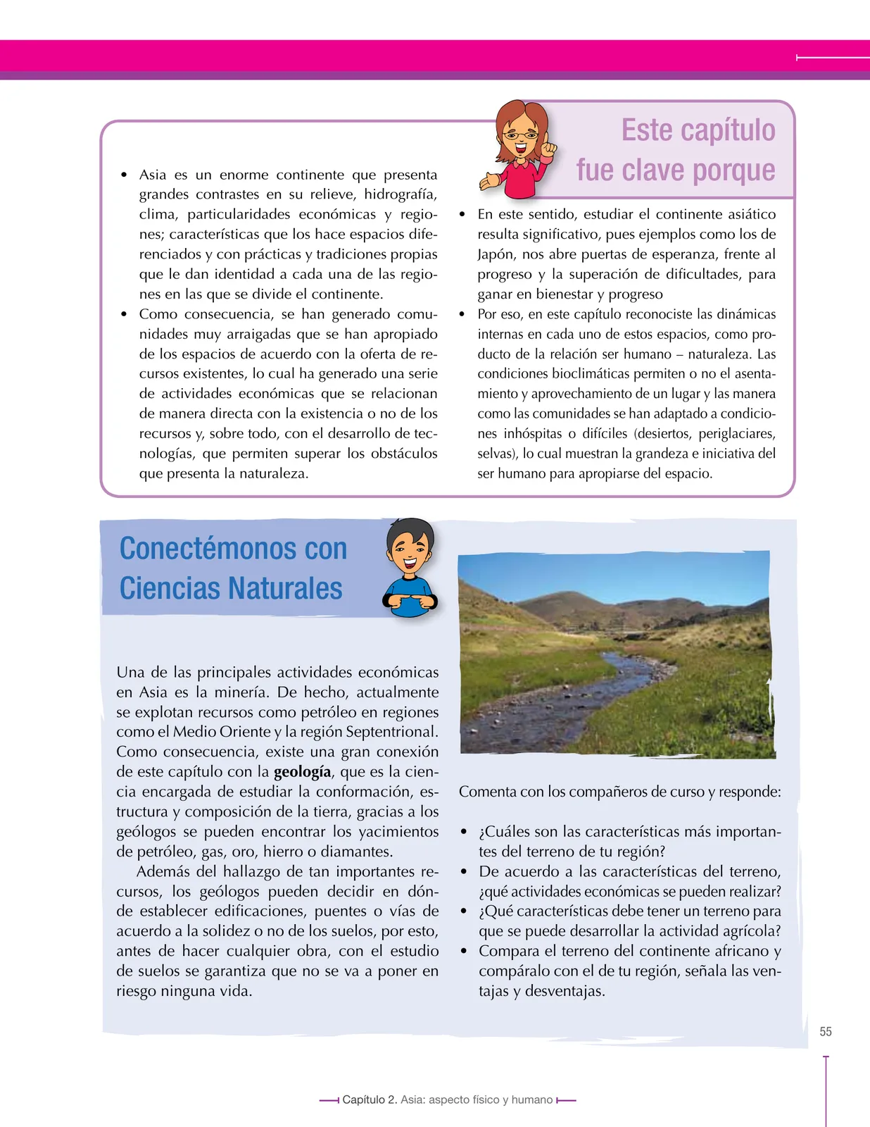 Miniatura página 55 de Ciencias Sociales 8° · Secundaria Activa
