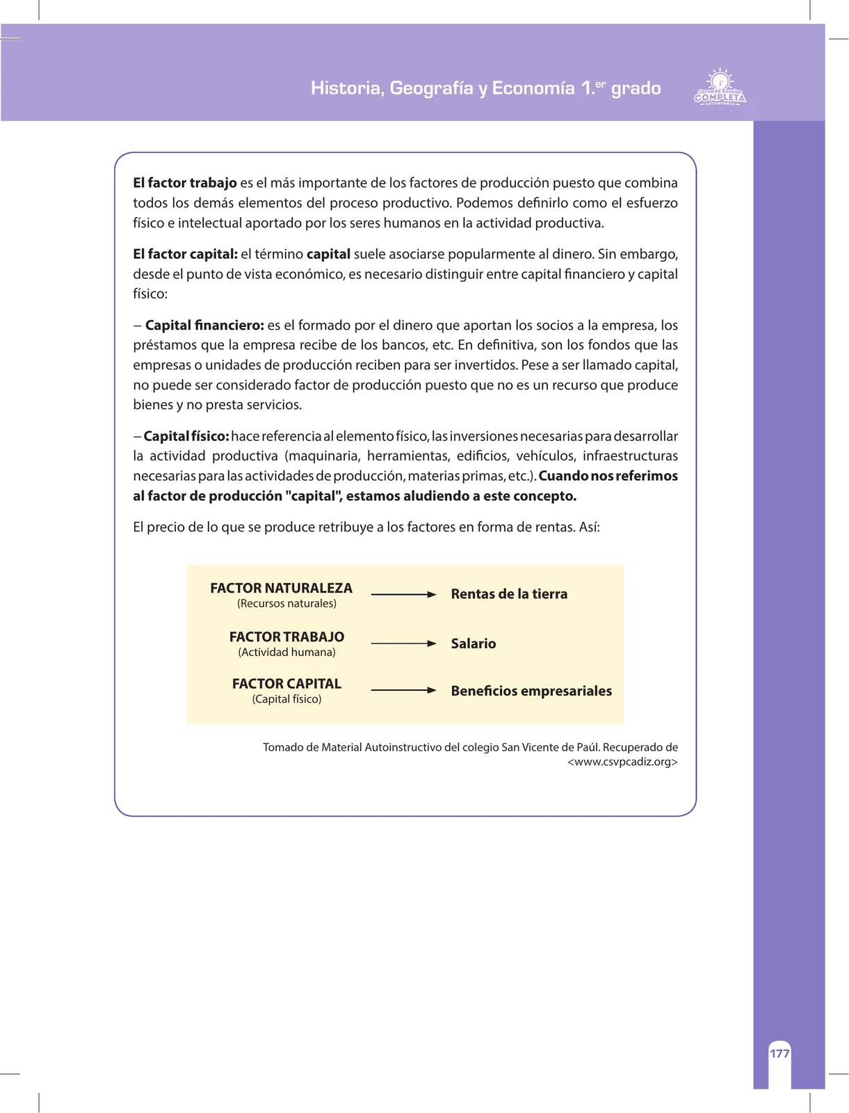 Miniatura página 177 de Historia, Geografía y Economía 1 : cuaderno de reforzamiento pedagógico - JEC · 2016