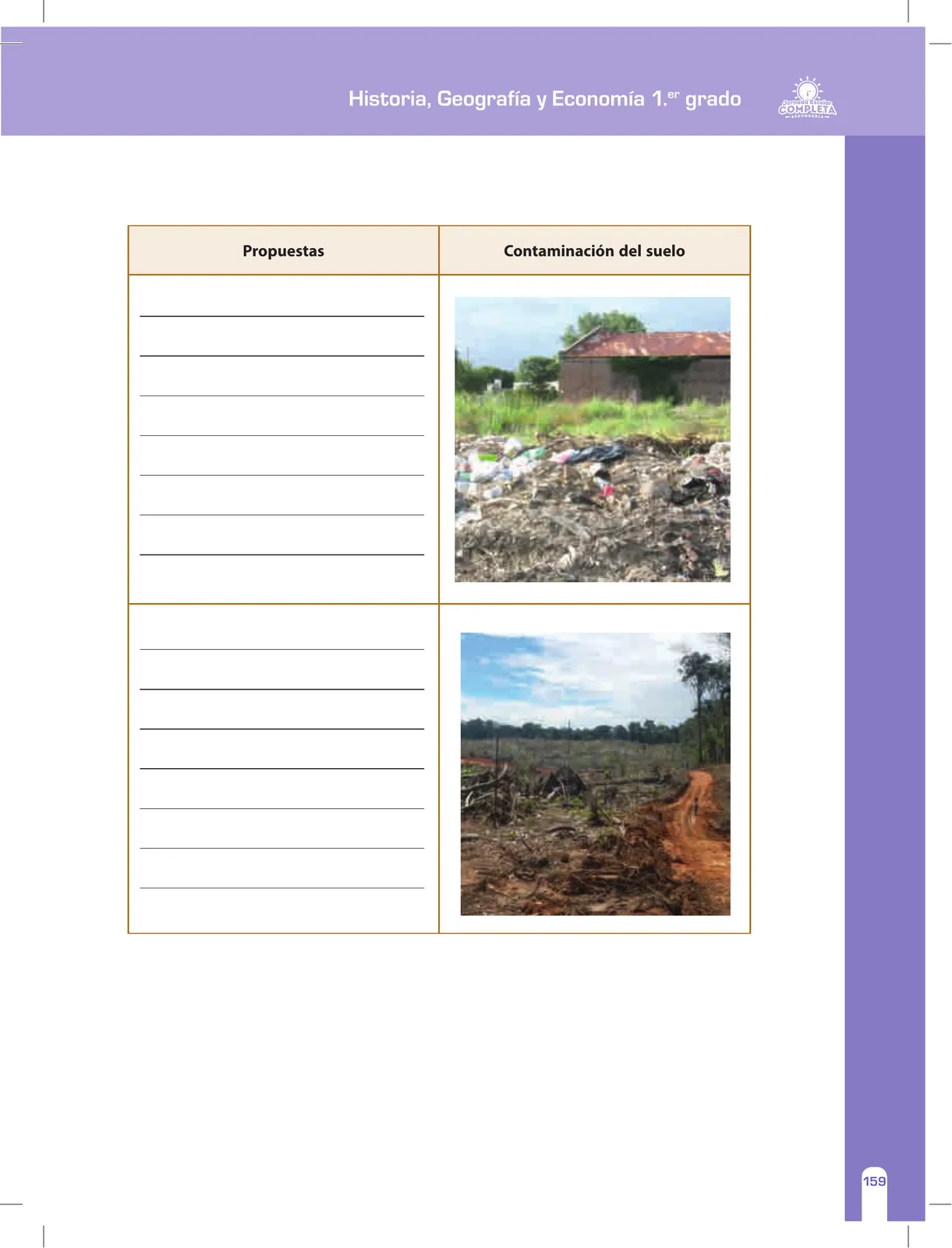 Página 159 de Historia, Geografía y Economía 1 : cuaderno de reforzamiento pedagógico - JEC · 2016