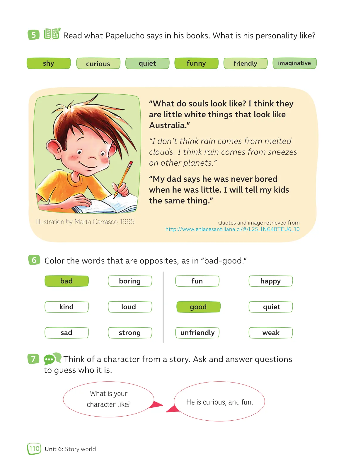Miniatura página 112 de Inglés – Cuarto Básico | Texto del Estudiante MINEDUC – Descargar PDF · 2024