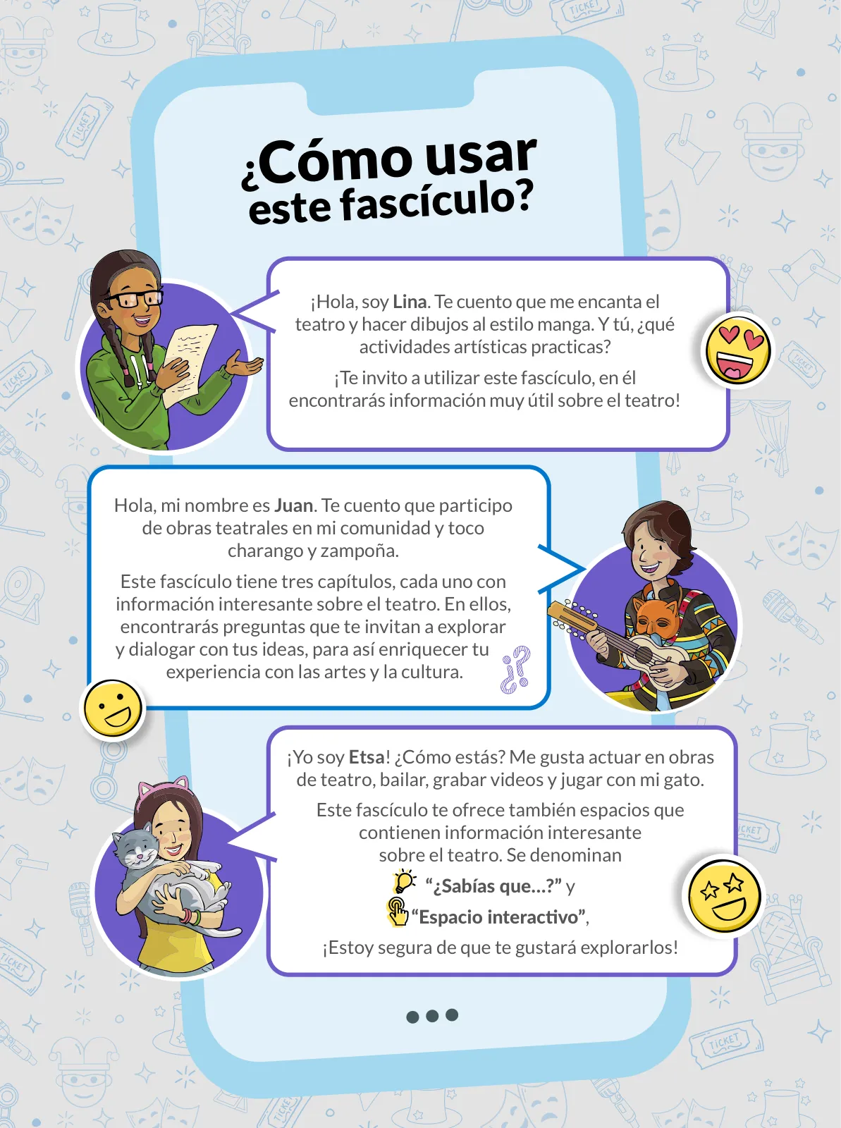 Miniatura página 8 de Aprendemos a través del lenguaje del teatro Fascículo 4 para estudiantes de Educación Secundaria · 2024