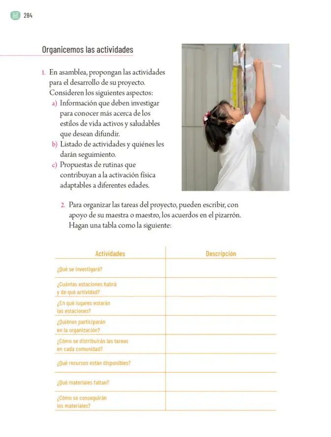 Página 287 de Proyectos Comunitarios. Libro de Educación Primaria Grado 5° Ciclo Escolar 2025 - 2026