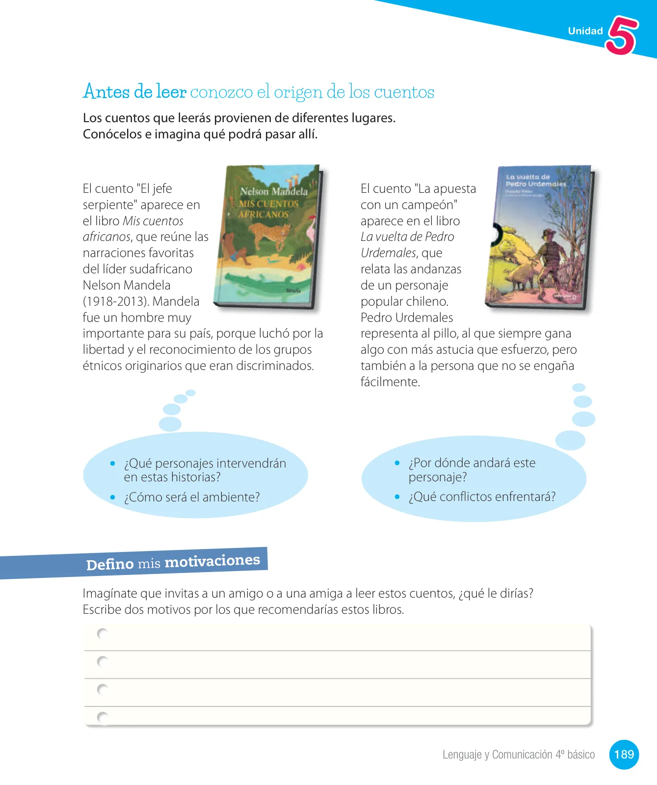 Página 191 de Lenguaje y Comunicación – Cuarto Básico | Texto del Estudiante MINEDUC – Descargar PDF · 2024