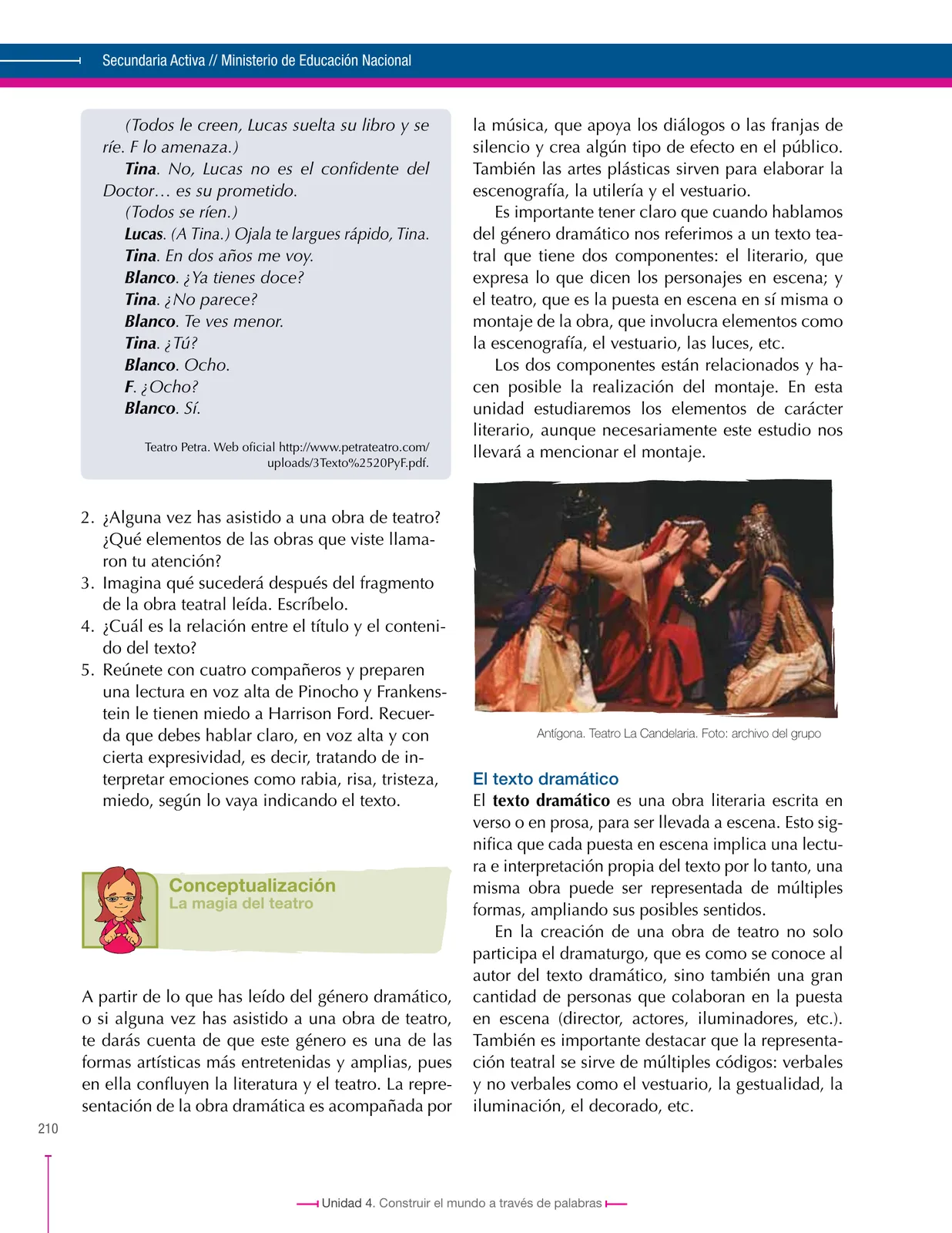 Miniatura página 210 de Lenguaje 6° · Secundaria Activa